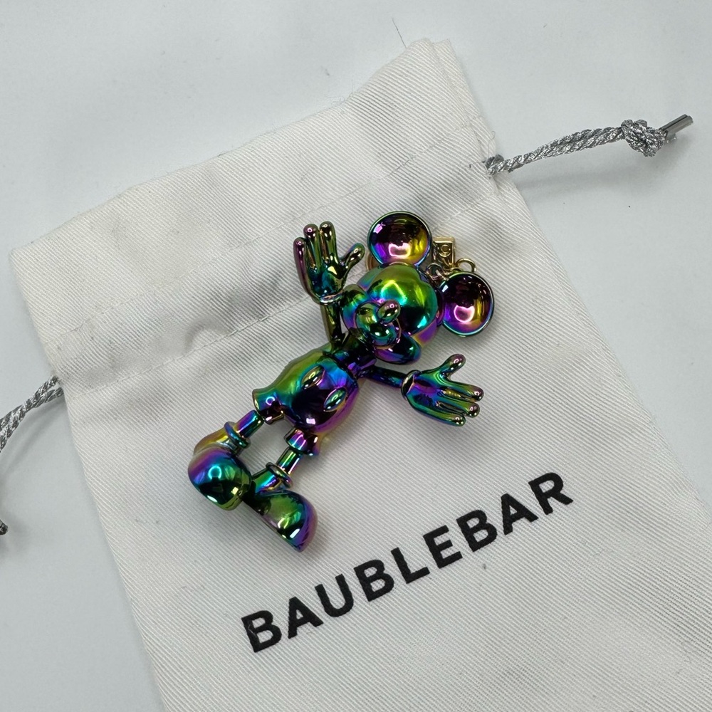 BaubleBar Disney Mickey Mouse Iridescent Keychain Bag Charm